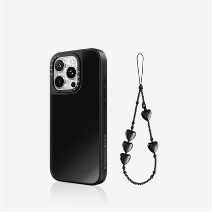 Makeup Mirror MagSafe Phone Case With Bracelet Wrist Charm For iPhone