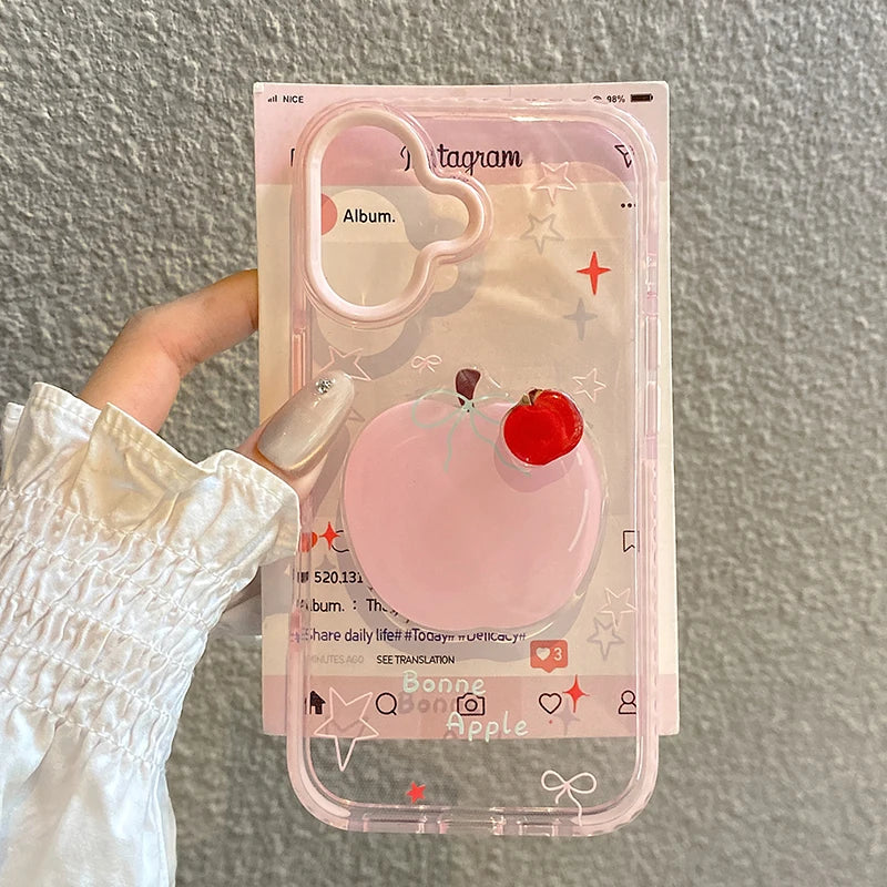 Fashion Rotatable Red Phone Case