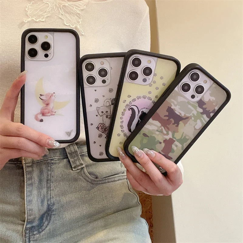 Wildflower 3D Kittens Camo Fox Phone Case For iPhone