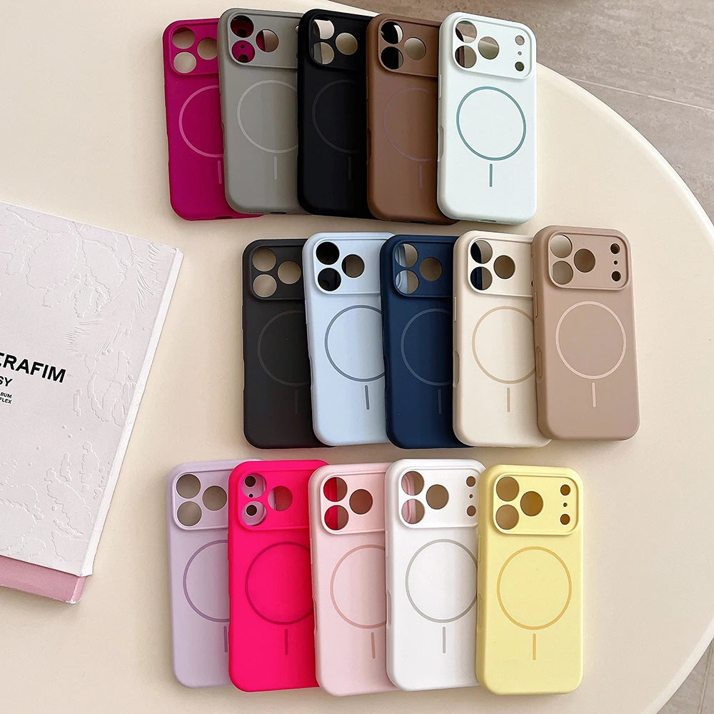 MagSafe Magnetic Silicone iPhone Case With Lens Protection