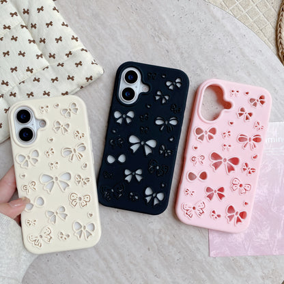 New Hollow Out Cute Pretty Bowknot Soft Silicone Phone Case