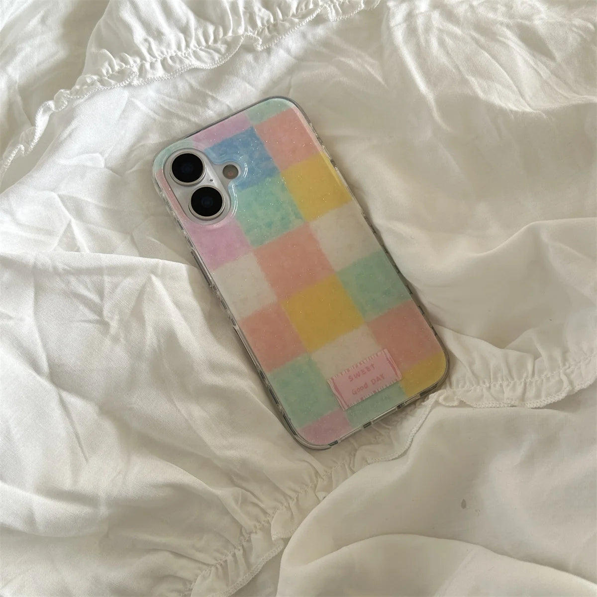 Luxury Colorful Big Square Grid Phone Case