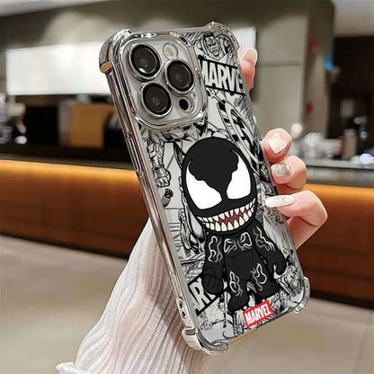 Marvel Cartoon Venom Iron Man Hulk Shockproof Case For iPhone