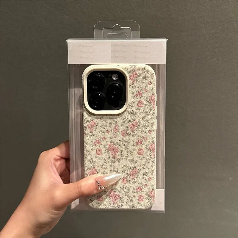 Vintage Retro Floral Phone Case For iPhone , Flower Pattern Soft Protective Cover