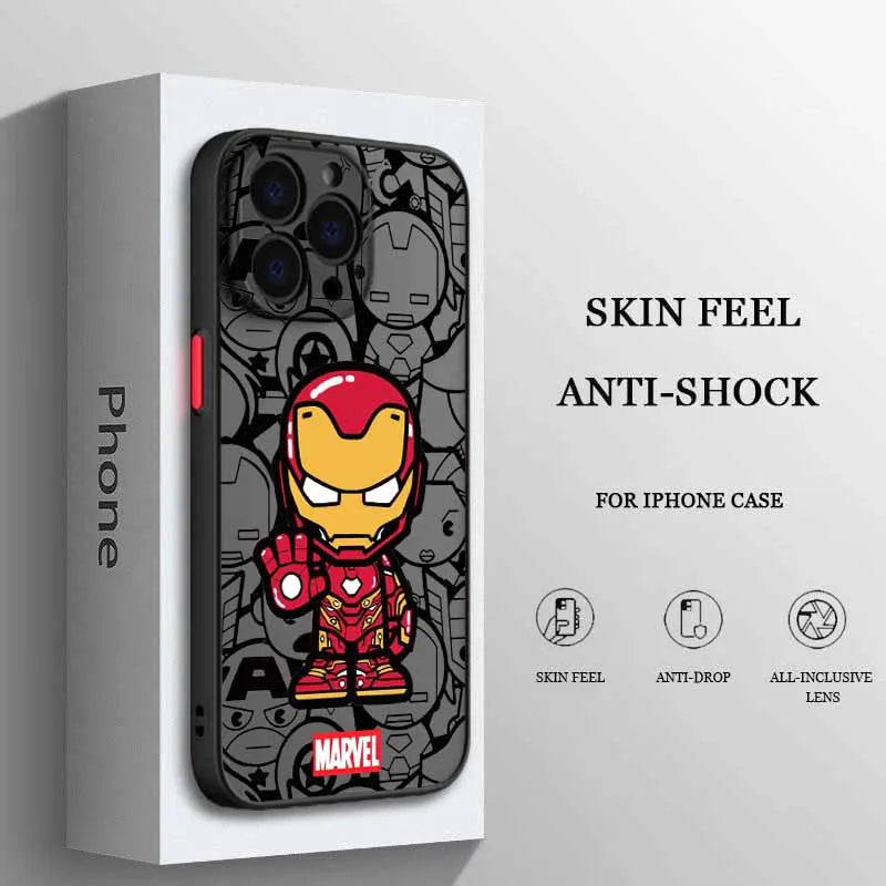 Superhero Spider Man For iPhone Frosted Translucent Soft Phone Case
