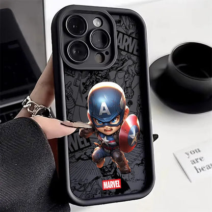 Cute Marvel Ironman Spiderman Silicon Case For Apple iPhone
