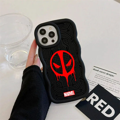 Marvel Deadpool Spider Man Miles Morales Candy Color Phone Case For iPhone