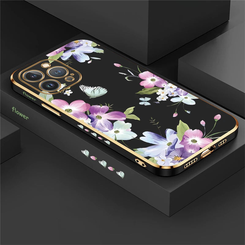Luxury Flowers Case For iPhone