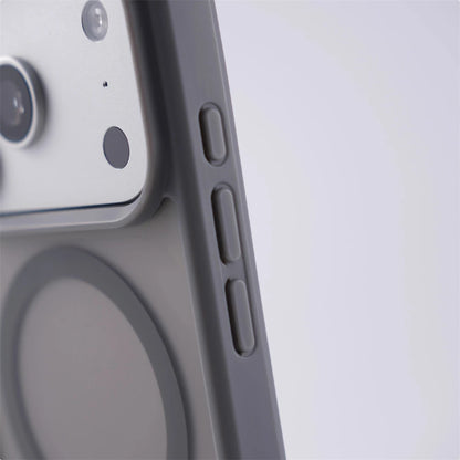 Matte Translucent MagSafe iPhone Case, Metal Holder Bumper