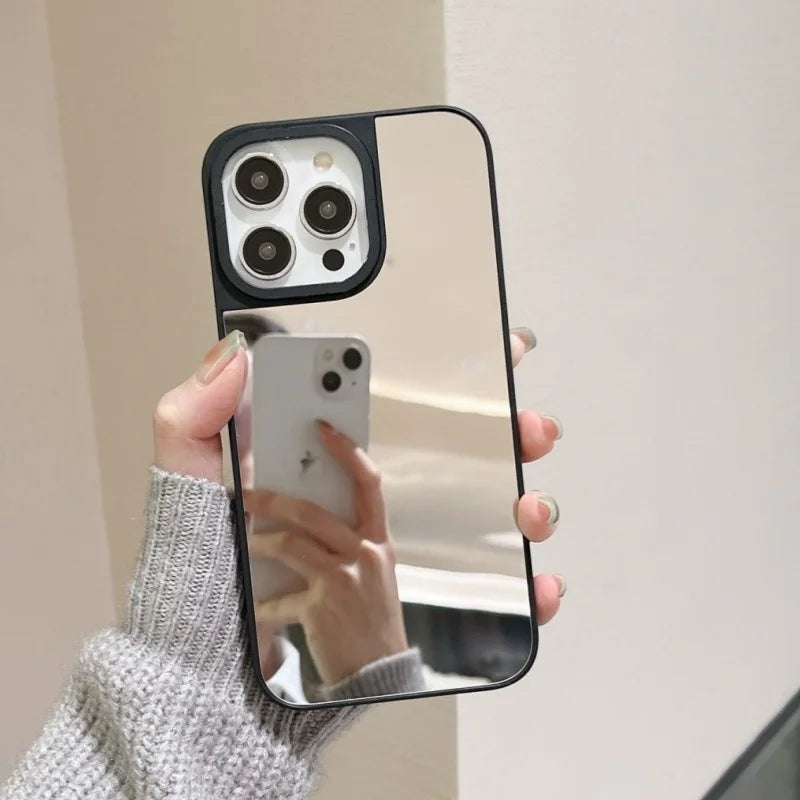 Luxury Makeup Mirror Phone Case For iPhone – MagSafe Compatible Hard Cover