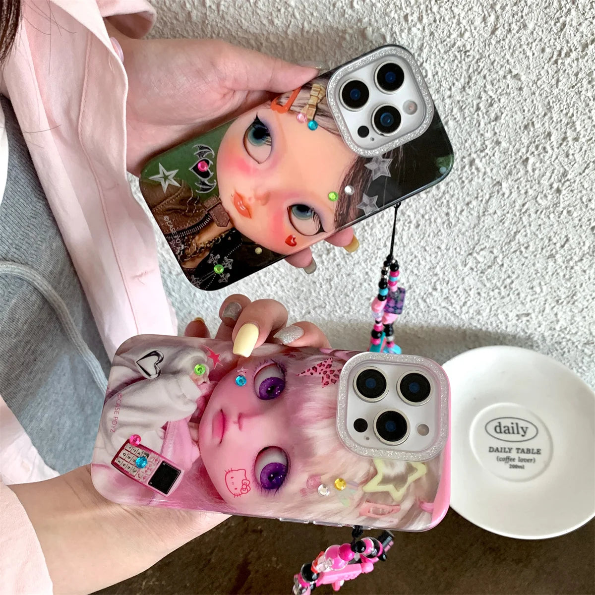 New Cute Cartoon Pink Little Girl Phone Case For iPhone