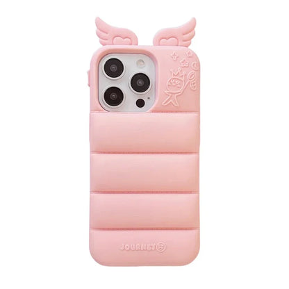 Love Heart Wing Soft Silicone Case for iPhone
