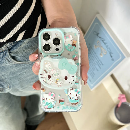New Hello Kitty Cute Shake Stand Shockproof Phone Case