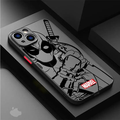 Iron Man Spider Man Deadpool Art Phone Case For iPhone