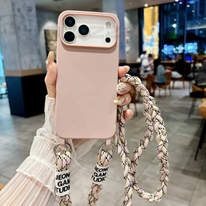 For iPhone Lanyard Case Crossbody Knit Lanyard Candy Soft Phone Cover iPhone