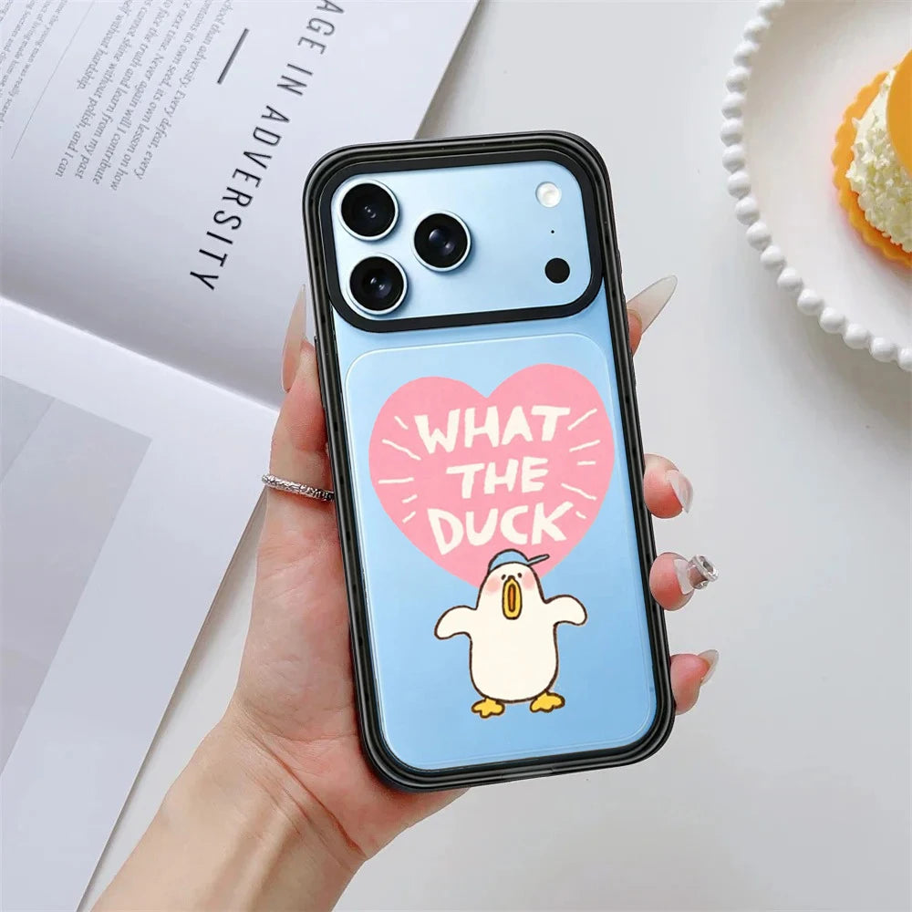 Funny Coffee Duck Impact Magnetic Phone Case Cover For iPhone