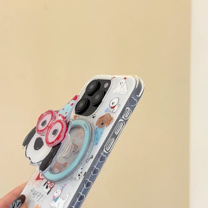 Cute Puppy Cartoon Dog Magnetic Phone Case