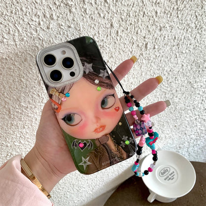 New Cute Cartoon Pink Little Girl Phone Case For iPhone