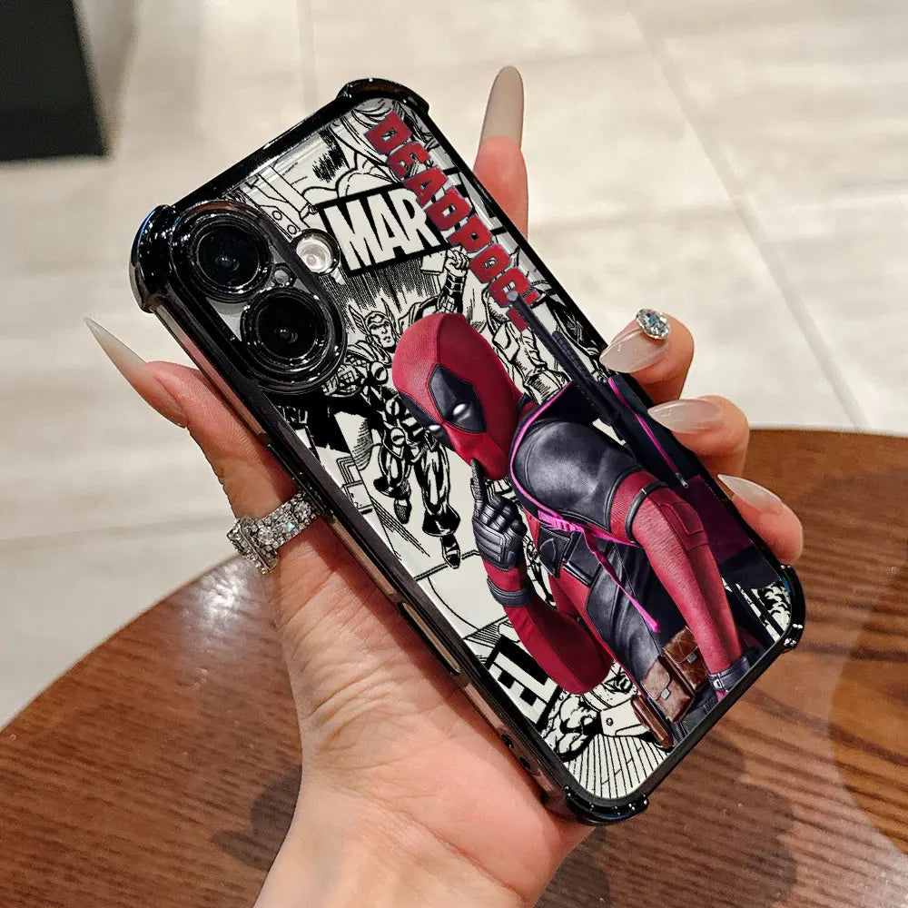 Marvel Comics Deadpool Luxury Shockproof Case For iPhone