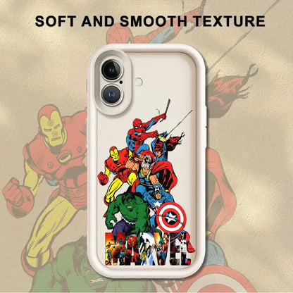 Case For iPhone Soft Shell Marvel Spider Man And Hulk