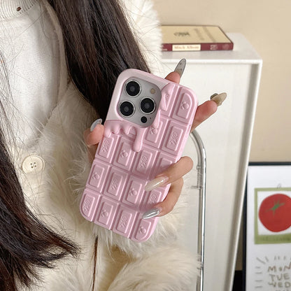 3D Chocolate Ice Cream Mickey Phone Case Funny Soft Silicone Cover