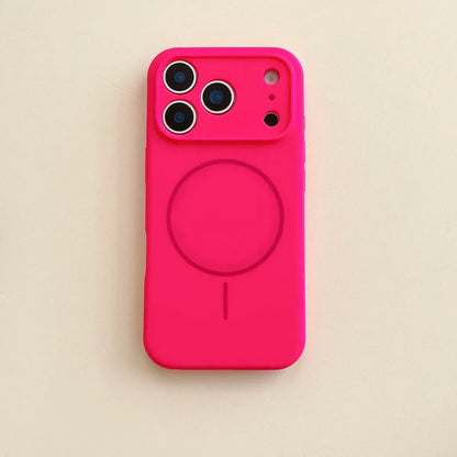 For Magsafe Magnetic Wireless Charging Solid Color Silicone Phone Case For iPhone