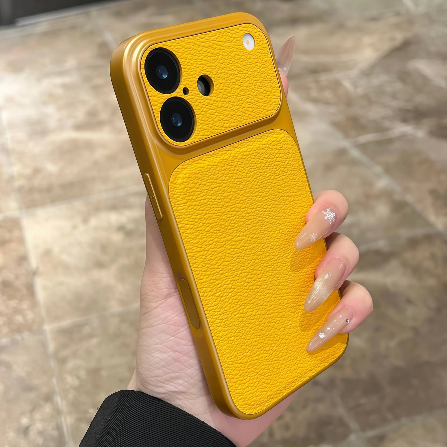 Original Matte Leather Texture Phone Case For iPhone Camera Protection Non Slip Shockproof Bumper Cover