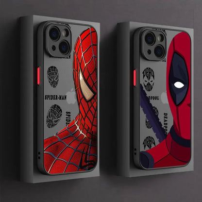 Marvel Half Face Spider Man Phone Case For iPhone