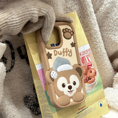 Korean Cartoon Bear Phone Case For iPhone