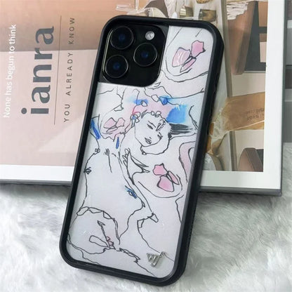 Wildflower Ins 3D Bikini Girl Poker A Flower Phone Case For iPhone
