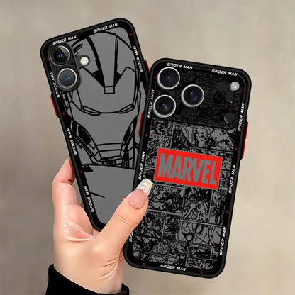 Marvel Spiderman Ironman Back Phone Cover Case For iPhone
