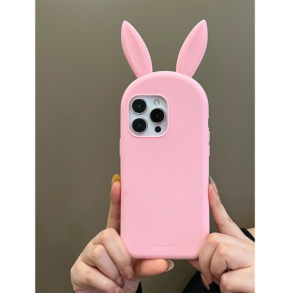Cute 3D Bunny Rabbit Ear Silicone Phone Case