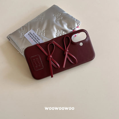 Luxury Bow Leather Case For iPhone