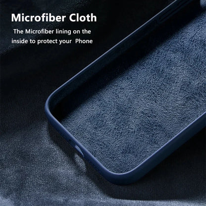 Liquid Silicone Phone Case For iPhone Cases For iPhone Camera Lens Protection Cover