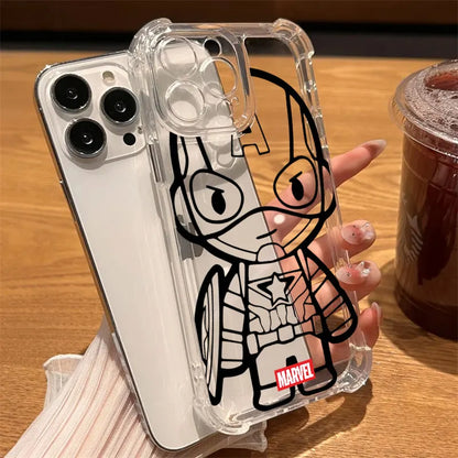 Marvel Groot Ironman Loki Art Clear Case For iPhone