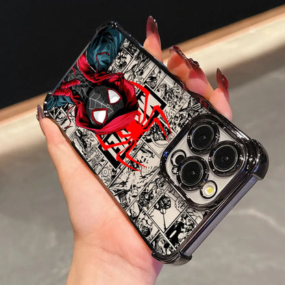 Comics Marvel Spiderman Miles Morales Gwen Phone Case For iPhone
