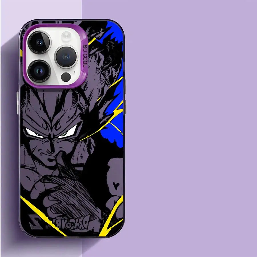 Japan Anime DBZ Cool Case For Apple iPhone Matte Lens Protect Plating Phone Cover