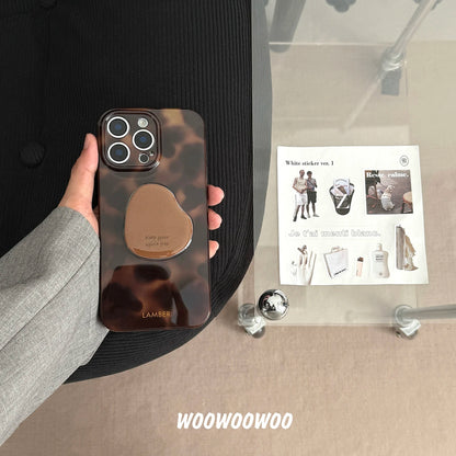 Stylish Personality Black Brown Amber Iceberg Pattern Magnetic For iPhone