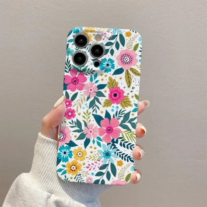 Fashion Colored Flower Phone Case