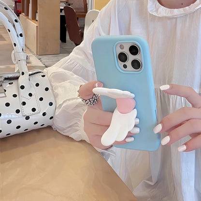 Kawaii 3D Angel Wings Soft Silicone Case With Stand Holder Cover Phone Case