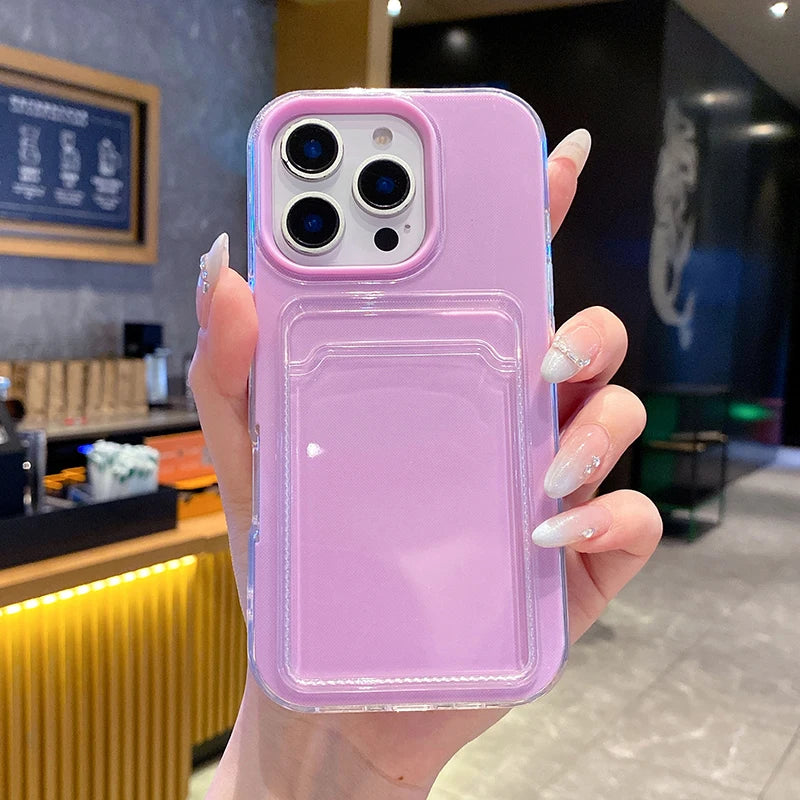 3 in 1 Card Photo Package Phone Case For iPhone