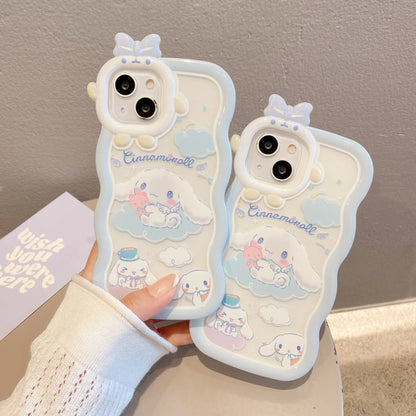 Kawaii Sanrio Cinnamoroll With Bracelet Bracket Phone Case For iPhone