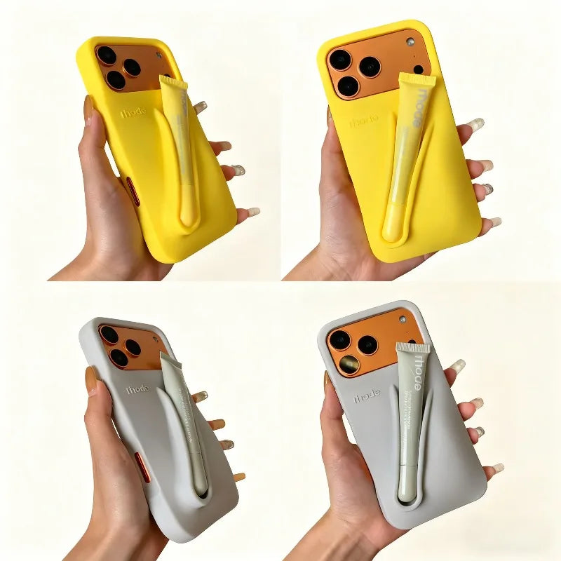 Rhode Lip Gloss Holder Silicone Phone Case For iPhone