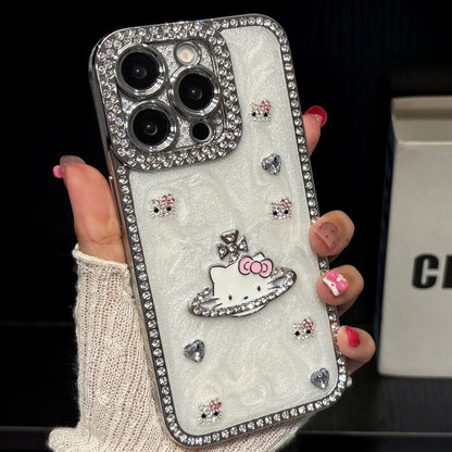 Bow Cartoon Glasses Hello Kitty Acrylic Sheet Cat Phone Case