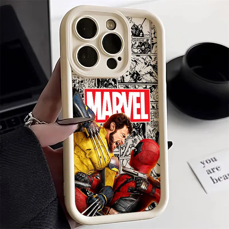 Marvel Deadpool Wolverine Silicone Case For Apple iPhone