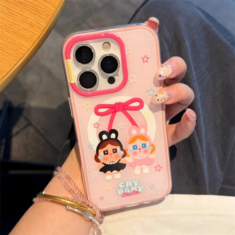 Kawaii Cartoon Cry Girl Magnetic Phone Case For iPhone