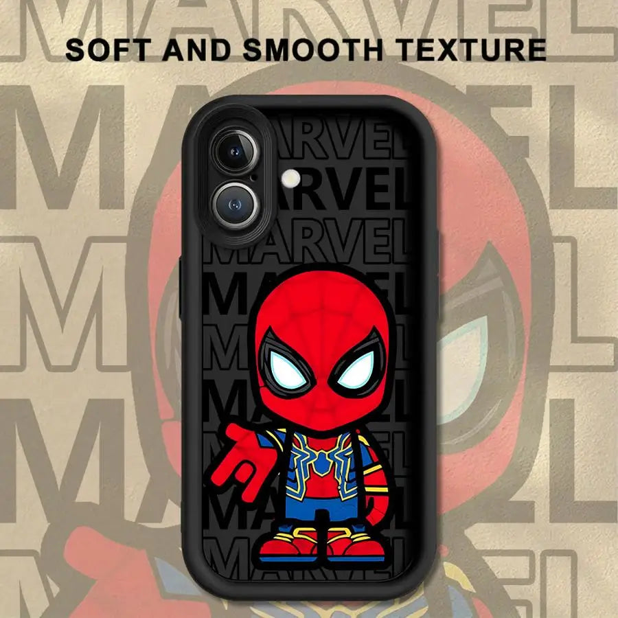 Case For iPhone Soft Shell Marvel Spider Man And Hulk