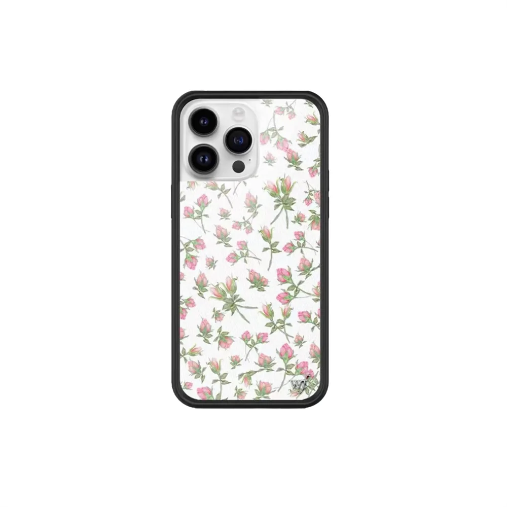Tiger & Wildflower Cartoon iPhone Case with Rose Flowers