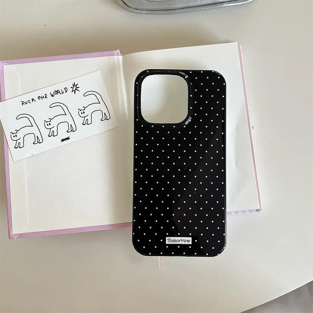 INS Polka Dot Small Fresh Mobile Phone Case For iPhone Shockproof Cover For iPhone