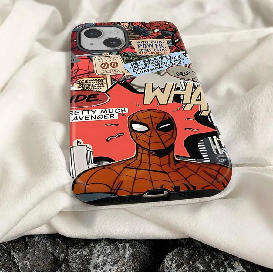 Marvel Spider Man Soft Cover Capa Phone Case For Apple iPhone